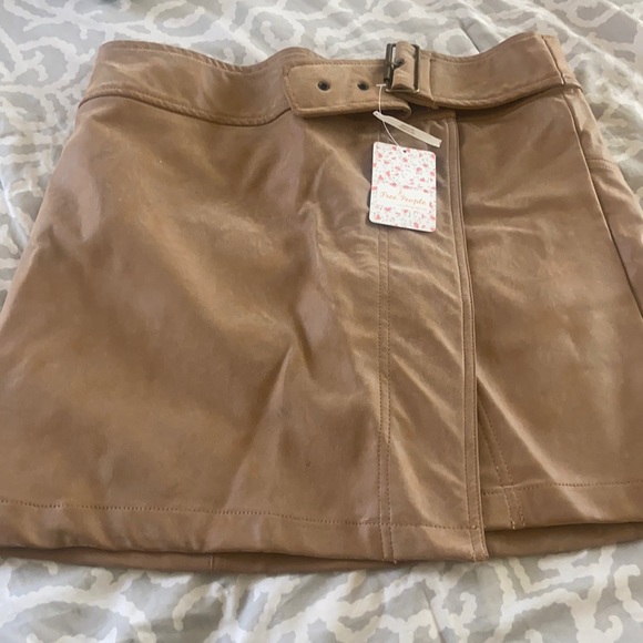 Free People Vegan Suede Wrap Mini Skirt - Picture 2 of 4